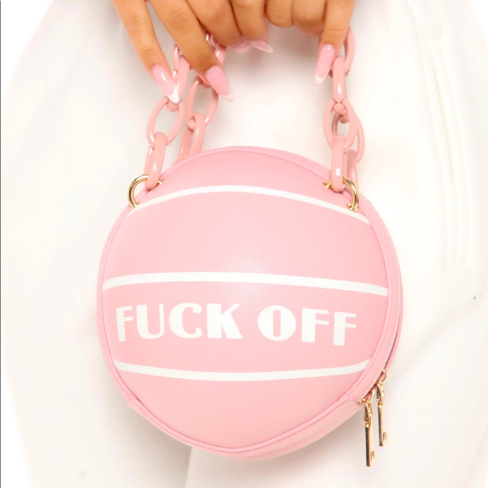 pink basketball purse